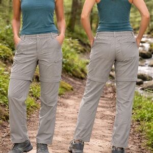 L.L.Bean Multisport / Trail Model Pant Size XL Petite Breakaway Pants Light Gray